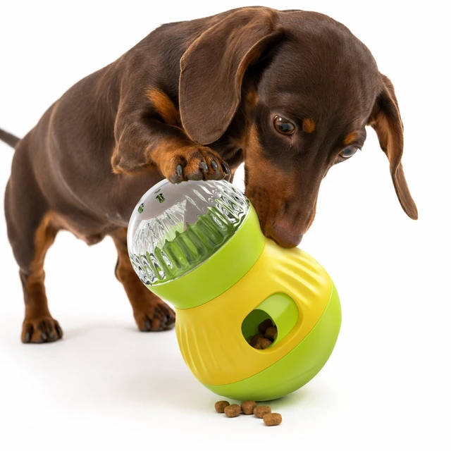 Main image of Dog Treat Dispensing Puzzle Toy Puppy Interactive Toys Slow Feeder | Adjustable Pet Food Dispenser Wobble Tumbler Toy Enrichment Ball for Small Dogs & Cats to Keep Them Busy Mental Stimulation
