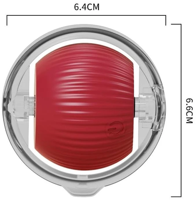 Alt view image 7 of 7 - Cat and Small Dog Toy Ball with Tail Rope, Red | Smart Rolling Ball, LED Light, Electric Self-Rolling, Interactive Jumping Ball, Automatic Teaser