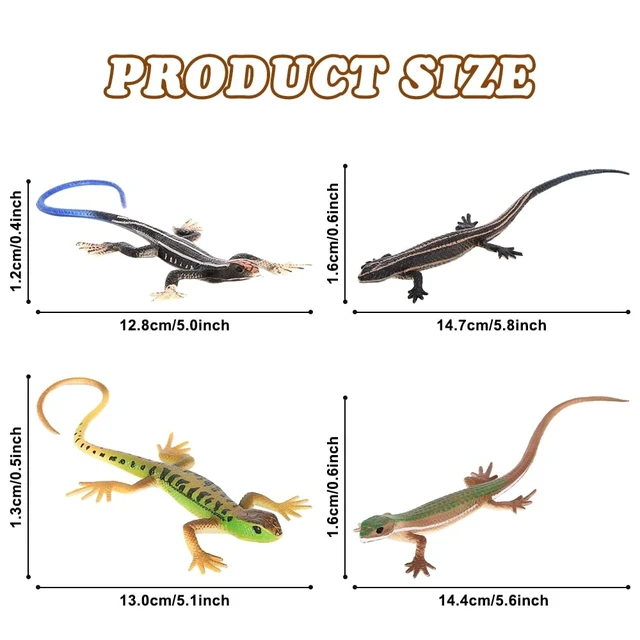 Alt view image 4 of 7 - 4 PCS Cat Lizard Toys,PVC Simulated Lizards Kitten Toys Bite Resistant for Kittens Adult Cats Over 6 Months Old Halloween Christmas
