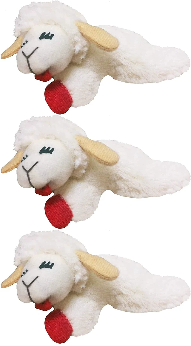 Main image of Lamb Chop Cat Toy (Small (Pack of 3)) | China origin, Cat Supplies, Cat Toys, Plush Cat Toys, Animal Toys, Small 3 pk, 1 pk