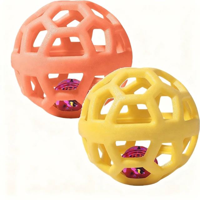 Main image of 2PCS pet Bell Ball Toy,Suitable for Dogs, Cats, and Other Animals. Safe and Durable, bite-Resistant Design, Interactive Toy, Promotes Activity, an Essential Daily Plaything for Pets.