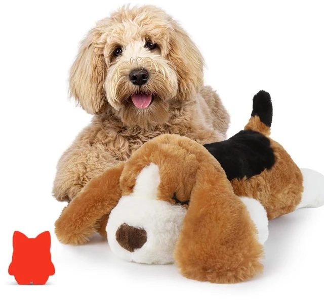 Main image of Puppy Toy with Heartbeat, Dog Heartbeat Toy for Separation Anxiety Relief | Dog Anxiety Relief Calming Aid, Calming Comfort Dogs Pillow,Dog Stuffed Animal,Plush Toy for Dogs Cats Pets,Beagle