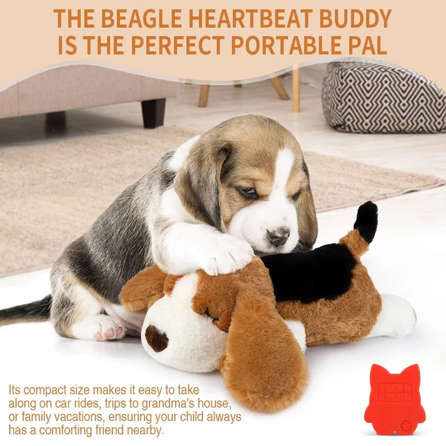 Alt view image 4 of 7 - Puppy Toy with Heartbeat, Dog Heartbeat Toy for Separation Anxiety Relief | Dog Anxiety Relief Calming Aid, Calming Comfort Dogs Pillow,Dog Stuffed Animal,Plush Toy for Dogs Cats Pets,Beagle