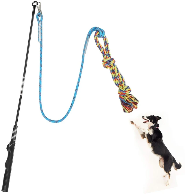 Main image of Flirt Pole for Dogs, Interactive Pole for Small Medium Large Dogs | Durable&Chew-Proof, Instantly Grabs Dog's Attention, Easy Installation, Comfortable Handle, Suitable for Indoor & Outdoor