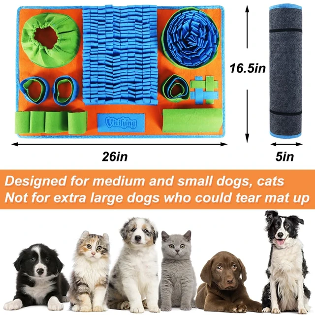 Alt view image 2 of 7 - Snuffle Mat for Dogs, Interactive Dog Puzzle Toy for Boredom | 26 x 16.5 in Sniff Mat Helps Slow Eating and Keep Busy, Enrichment Feeding Game for Mental Stimulation