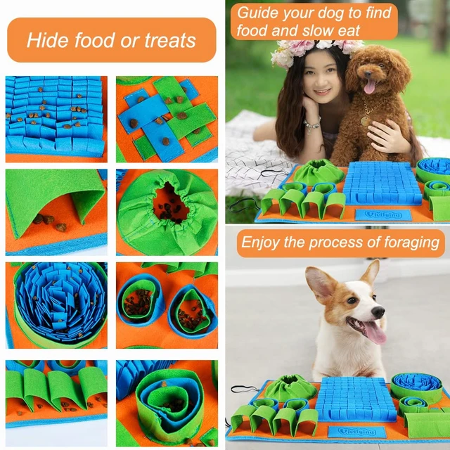 Alt view image 4 of 7 - Snuffle Mat for Dogs, Interactive Dog Puzzle Toy for Boredom | 26 x 16.5 in Sniff Mat Helps Slow Eating and Keep Busy, Enrichment Feeding Game for Mental Stimulation