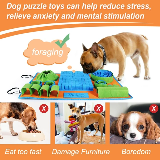Alt view image 5 of 7 - Snuffle Mat for Dogs, Interactive Dog Puzzle Toy for Boredom | 26 x 16.5 in Sniff Mat Helps Slow Eating and Keep Busy, Enrichment Feeding Game for Mental Stimulation