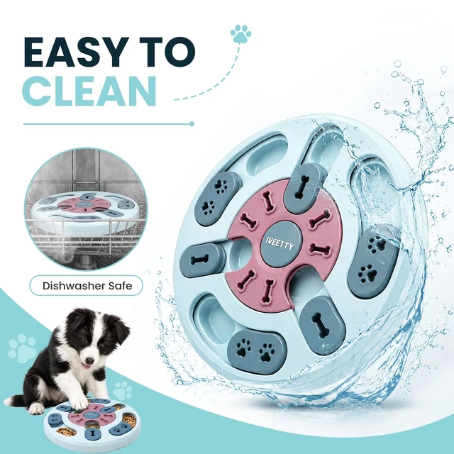 Alt view image 7 of 7 - Dog Puzzle Toy, Treat Dispensing Interactive Dog Toys, Blue | Puppy Enrichment Toys, IQ Training & Mental Stimulation, Dog Puzzles for Smart Dogs, Cats, Fun Slow Feeder, Keep Them Busy