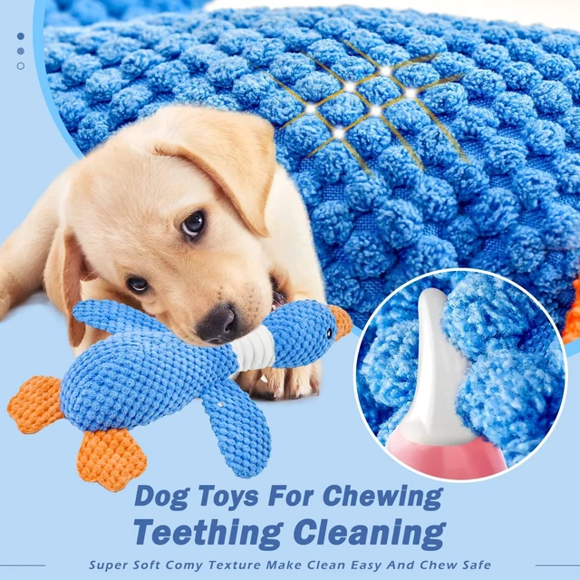 Alt view image 4 of 7 - Upgraded Goose Indestructible Dog Toys for Aggressive Chewers | Dog Chew Toys for Aggressive Chewers Small Medium Large Breed, Crinkle Squeaky Plush Puppy Chew Toys for Teething, Duck Toys