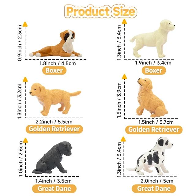 Alt view image 6 of 7 - 12PCS Mini Dog Figurines Playset, Realistic Detailed Plastic Puppy Figures, Hand Painted Emulational Tiny Dogs Animals Toy Set, Cake Toppers Christmas Birthday Gift for Kids Toddlers