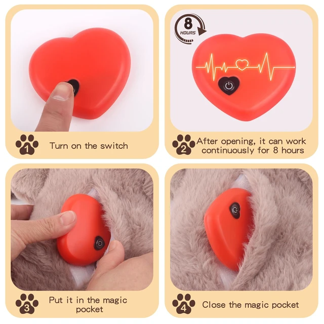 Alt view image 2 of 7 - Beverly Shark Puppy Heartbeat Toy Dog Anxiety Relief Calming Aid Puppy Heartbeat Stuffed Animal Behavioral Training Sleep Aid Comfort Soother Plush Toy for Puppies Cats