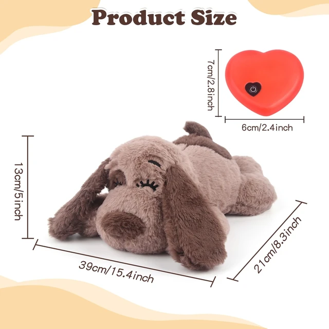 Alt view image 3 of 7 - Beverly Shark Puppy Heartbeat Toy Dog Anxiety Relief Calming Aid Puppy Heartbeat Stuffed Animal Behavioral Training Sleep Aid Comfort Soother Plush Toy for Puppies Cats