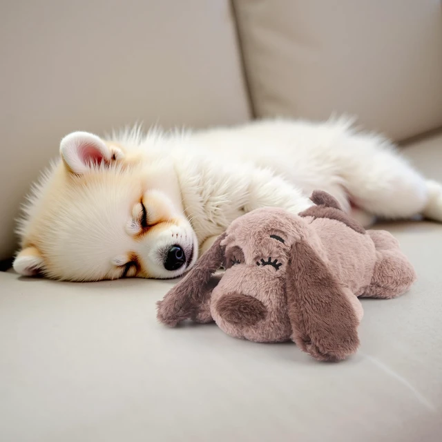 Alt view image 5 of 7 - Beverly Shark Puppy Heartbeat Toy Dog Anxiety Relief Calming Aid Puppy Heartbeat Stuffed Animal Behavioral Training Sleep Aid Comfort Soother Plush Toy for Puppies Cats