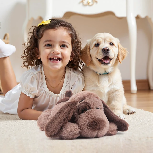 Alt view image 7 of 7 - Beverly Shark Puppy Heartbeat Toy Dog Anxiety Relief Calming Aid Puppy Heartbeat Stuffed Animal Behavioral Training Sleep Aid Comfort Soother Plush Toy for Puppies Cats