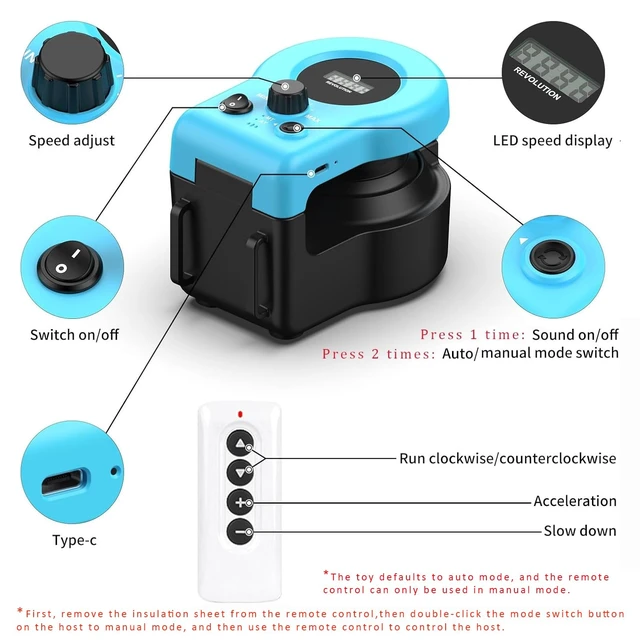 Alt view image 7 of 7 - Upgraded Interactive Cat Toy for Indoor Cats Chase/Run/Hunt-SkyBlue | Self Play/Remote Control Funny Cat Toy, Gifts for Cat Lovers, Kitty's Weight Loss and Health