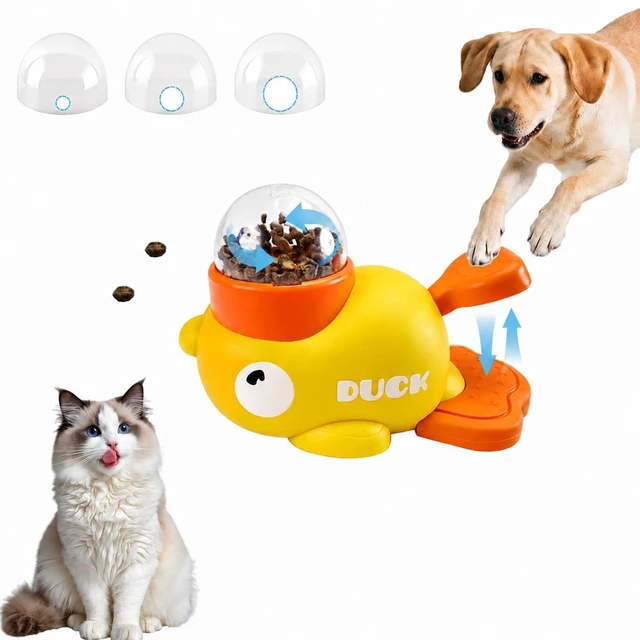 Main image of Duck Treat Dispenser Toy,Slow Puzzle Feeder for Cats&Small Dogs | 3 Adjustable Openings Fit Treats & Kibble; Cat Puzzle Feeder Boosts IQ & Stimulation; Interactive Treat Toy Reduces Boredom