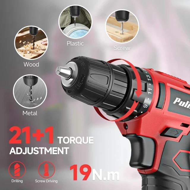 Alt view image 5 of 7 - 149-Piece Home Drill Set with Red 12V Cordless Drill, Hand Tools & Tool Box, Tool Kit for Women & Men and DIY Enthusiasts, for Home Improvement