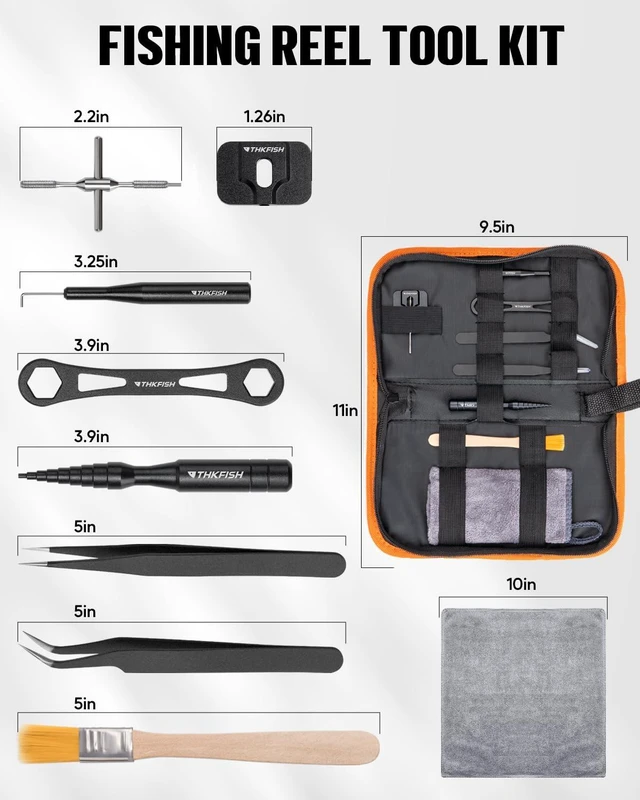 Alt view image 2 of 7 - Fishing Reel Maintenance Kit, Reel Repair Tool Kit, Fishing Reel Cleaning Set with Spool Pin Remover and 28 in 1 Screwdriver or 38 in 1 Electric Screwdriver