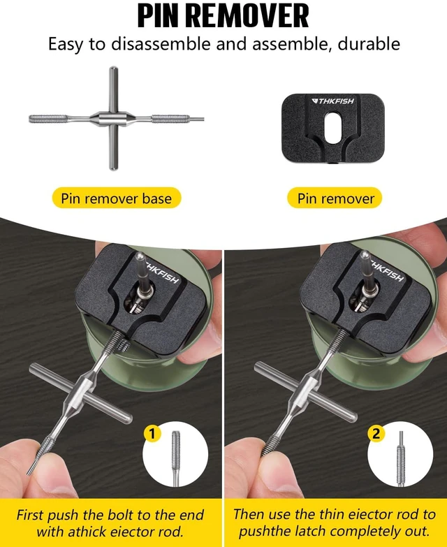 Alt view image 6 of 7 - Fishing Reel Maintenance Kit, Reel Repair Tool Kit, Fishing Reel Cleaning Set with Spool Pin Remover and 28 in 1 Screwdriver or 38 in 1 Electric Screwdriver