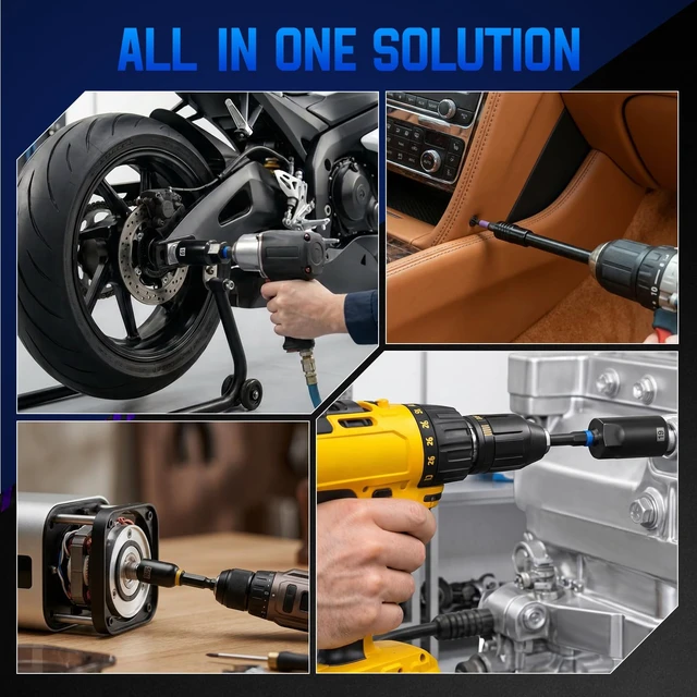 Alt view image 7 of 7 - 80-Pieces Magnetic Impact Nut Driver Set Metric & SAE | with Socket Adapters Impact Driver Bit Set Socket Set Deep Nut Driver Wing Nut Driver Tool Set Gift for Father and Friend