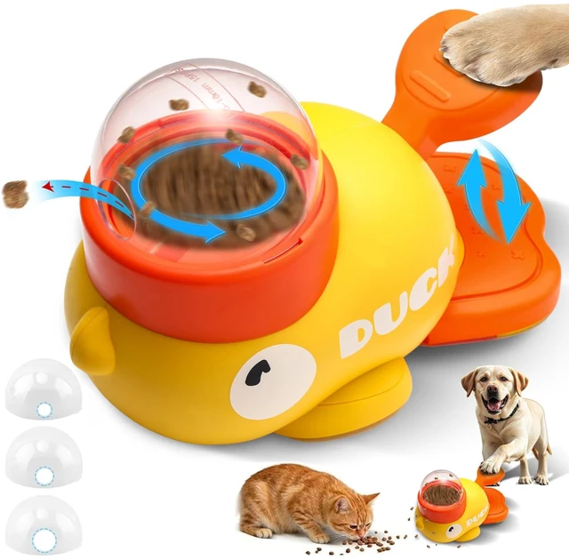 Main image of Duck Dog Slow Feeder Puzzle Toy, 3 Adjustable Openings, Treat Dispenser | Fits different kibble sizes with 3 adjustable openings to encourage slower eating, mental stimulation, and interactive play