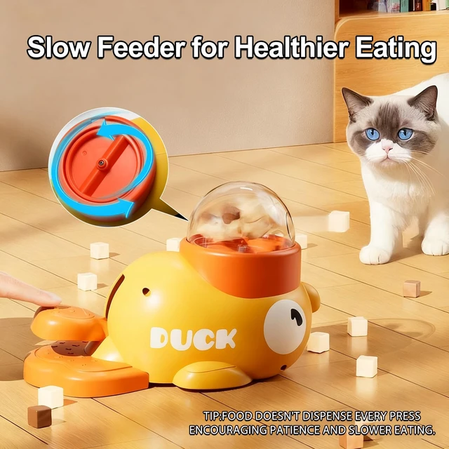 Alt view image 4 of 7 - Duck Dog Slow Feeder Puzzle Toy, 3 Adjustable Openings, Treat Dispenser | Fits different kibble sizes with 3 adjustable openings to encourage slower eating, mental stimulation, and interactive play