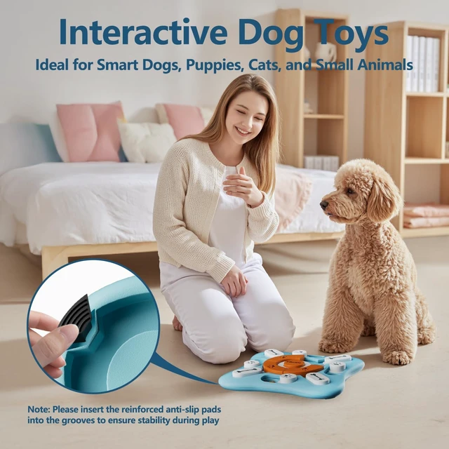 Alt view image 5 of 7 - Interactive Dog Treat Puzzle Toys for IQ Training&Mental Stimulating | Fun Slow Feeder,Large Medium Small Dogs Enrichment Toys with Squeak Design,Ideal Gifts for Puppies,Cats,Dogs
