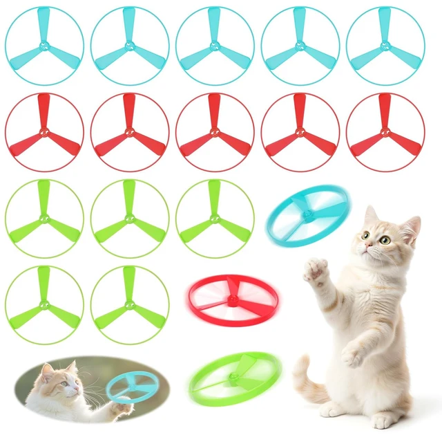 Main image of 15 PCS Flying Spinners for Disc Launcher Interactive Cat Fetch Toy | Additional Discs for Cat Fetch Toy, Outdoor & Indoor Pet Chasing Training Hunting Toy