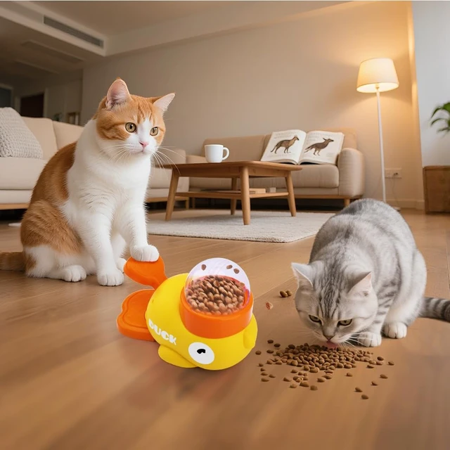 Alt view image 7 of 7 - Interactive Dog&Cat Treat Puzzle Dispenser | Slow Feeder Dog&Cat Toy Duck Shaped Design