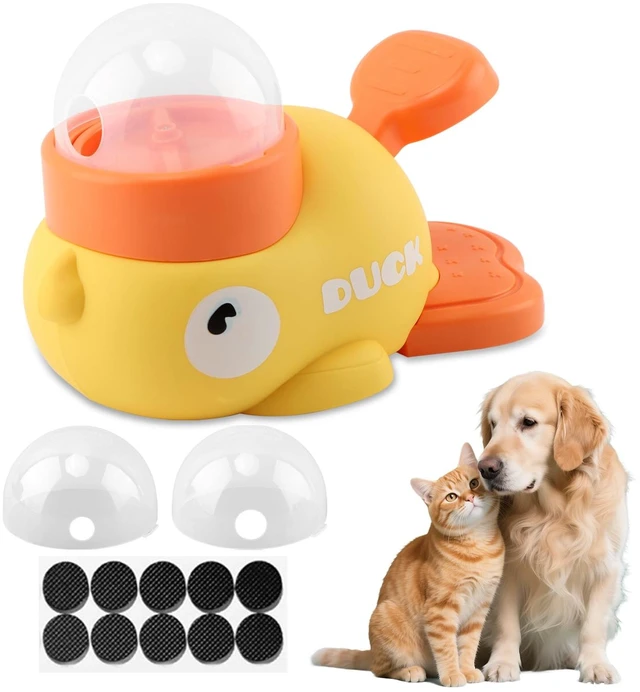 Main image of DuckShaped Treat Dispenser Toy, Cats & Dogs Interactive Puzzle Slow Feeder | Adjustable Opening Mental Stimulation Toy for Boredom Relief, EasytoClean Pet Enrichment Toy for Small & Medium Pets