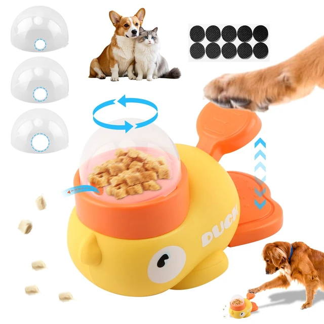 Alt view image 3 of 7 - DuckShaped Treat Dispenser Toy, Cats & Dogs Interactive Puzzle Slow Feeder | Adjustable Opening Mental Stimulation Toy for Boredom Relief, EasytoClean Pet Enrichment Toy for Small & Medium Pets
