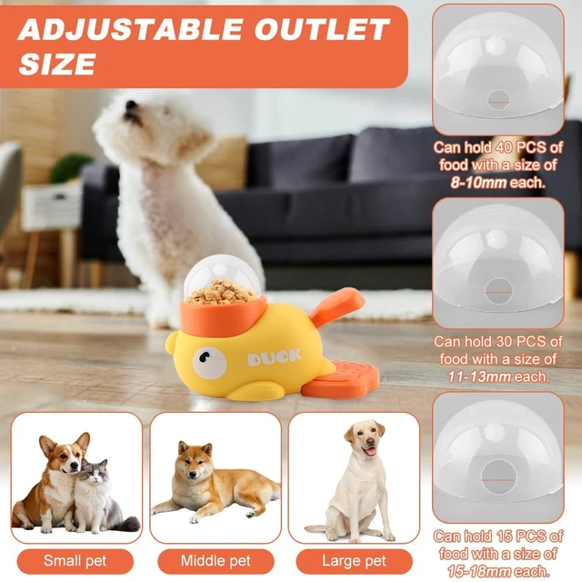 Alt view image 6 of 7 - DuckShaped Treat Dispenser Toy, Cats & Dogs Interactive Puzzle Slow Feeder | Adjustable Opening Mental Stimulation Toy for Boredom Relief, EasytoClean Pet Enrichment Toy for Small & Medium Pets