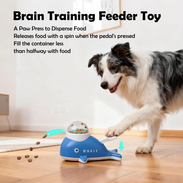 Alt view image 2 of 7 - Interactive Whale Dog Puzzle Toy & Cat Slow Feeder Food Dispenser | Whale-shaped interactive puzzle toy and slow feeder for dogs and cats