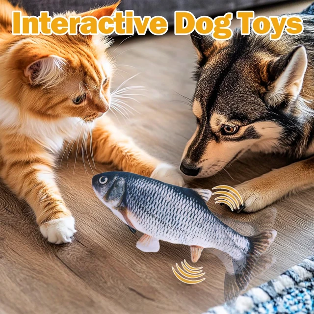 Alt view image 2 of 7 - Interactive Dog Toys Fish | Keeps Small, Medium & Large Dogs Busy Indoors & Outdoors - Rechargeable, Plush & Squeaky