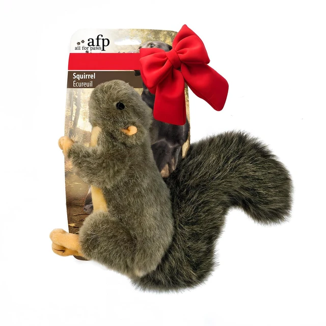 Main image of Interactive Dog Squirrel Plush Squeaky Toy - Perfect Puppy Enrichment Toy, Large