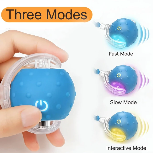 Alt view image 6 of 7 - Tiny Fetch Motion Dog Toy,Interactive Cat Toy Rolling Ball | Chewie Viral Dog Ball with Bird Chirping, Red Smart Automatic Rolling Pet Balls
