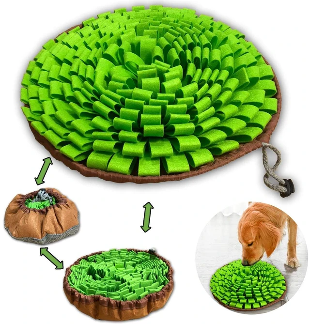 Main image of Pet Snuffle Mat for Dogs,Interactive Feed Puzzle for Boredom,Encourages Natural Foraging Skills for Cats Rabbits Dogs Bowl, Dog Treat Dispenser Indoor Outdoor Stress Relief,Travel Portable and Compact