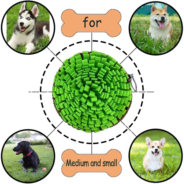 Alt view image 5 of 7 - Pet Snuffle Mat for Dogs,Interactive Feed Puzzle for Boredom,Encourages Natural Foraging Skills for Cats Rabbits Dogs Bowl, Dog Treat Dispenser Indoor Outdoor Stress Relief,Travel Portable and Compact