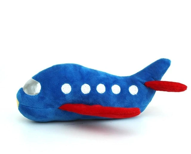 Main image of Pet Chewing Plush Plane Toy 9.45 Inch Squeaky, Bite-Tough Dog & Cat Toy for Stress Relief,Interactive Play with Teeth Cleaning Texture