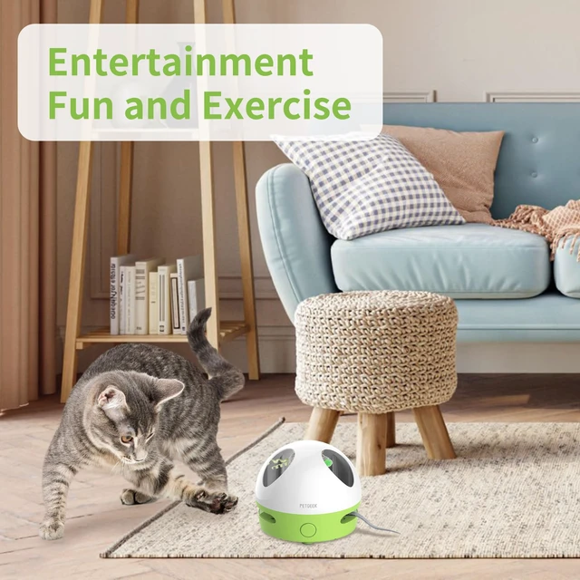 Alt view image 2 of 7 - Hidey Mouse Electronic Interactive Cat Toy, Hide Mouse Cat Toy with Squeaky Mouse, Automatic Cat Toys with Catnip Filled Hidey Mouse, Cat Toys Interactive for Indoor Cats Play (Green)