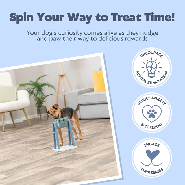 Alt view image 3 of 7 - Turn Around - Mad Scientist Dog Activity Interactive Toy | Level 2 Food Puzzle Game, Brain Teasing Treat Dispenser, Enrichment Toy for Boredom Busting