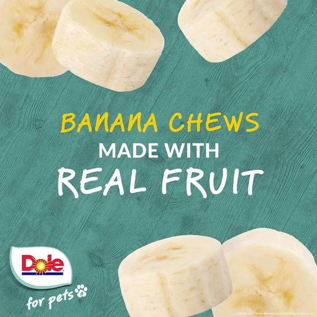 Alt view image 2 of 7 - Lasting Dog Chew, Banana Flavor, Plant Based, 8 oz Bags, 6 Pack | Real fruit chew for medium and large breeds; wobble play and lick-mat grooves; no wheat, corn, soy or artificial ingredients
