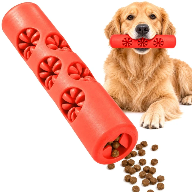 Main image of Dog Chew Toy for Large Dogs, Teeth Cleaning Toys to Keep Them Busy | Dog Dental Chew Toy | Fill with Treats & Snacks to Keep Dogs Busy & Engaged at Playtime | for 20-80 Lb Dogs | Natural Rubber