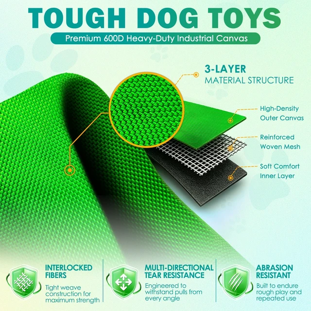 Alt view image 2 of 7 - Dog Toys for Aggressive Chewers, Squeaky Toys for Medium Large Dogs | 23.6inch heavyduty canvas dog chew toy, tough alligator interactive tugofwar for boredom relief, indoor & outdoor use