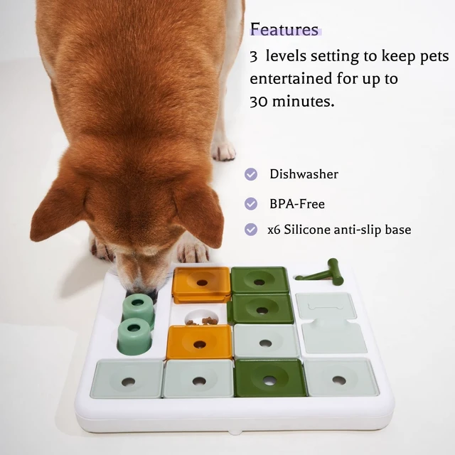 Alt view image 4 of 6 - Dog Puzzle Toy 3 Levels, Mental stimulating for Boredom and smart Dogs, Treat Puzzle for All Breeds Dog