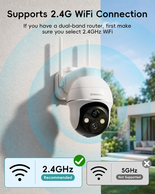 Alt view image 4 of 6 - 2K Security Cameras Wireless Outdoor, Battery Powered Cameras for Home Security with 360° View, Color Night Vision, 2-Way Talk, AI Motion Alert, Siren, CloudEdge App Supported