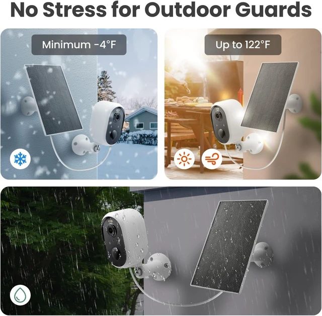 Alt view image 6 of 7 - Security Camera Outdoor Wireless, 2K Color Night Vision, Battery Powered PIR Motion Detection,2.4GHz WiFi Cameras for Home Surveillance, Light and Sound Alarm, 2-Way Audio