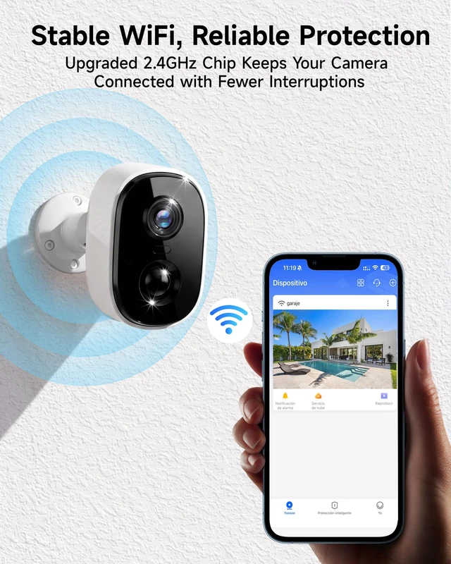 Alt view image 6 of 7 - 2026 Upgraded Security Cameras Wireless Outdoor, True 2K Video/SD/Cloud Storage, Battery Powered, Motion Detection, 2-Way Talk, Spotlight Siren Alarm, IP65 Waterproof