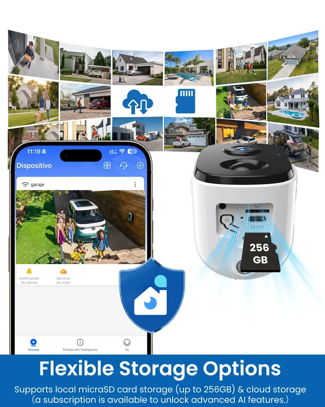 Alt view image 7 of 7 - 2026 Upgraded Security Cameras Wireless Outdoor, True 2K Video/SD/Cloud Storage, Battery Powered, Motion Detection, 2-Way Talk, Spotlight Siren Alarm, IP65 Waterproof