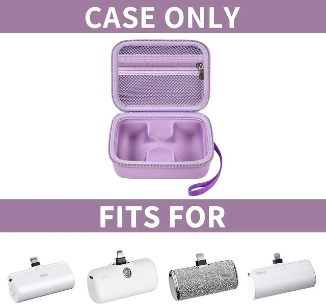 Alt view image 2 of 7 - Portable Charger Power Bank Case for iWalk, Hold 2 Battery Pack, Box Only | For Swyop/for Feob//for LanLuk/for VEGER/for Kuulaa and More, for Students/Commuters/Travelers/Hikers, Gym/Office, Purple